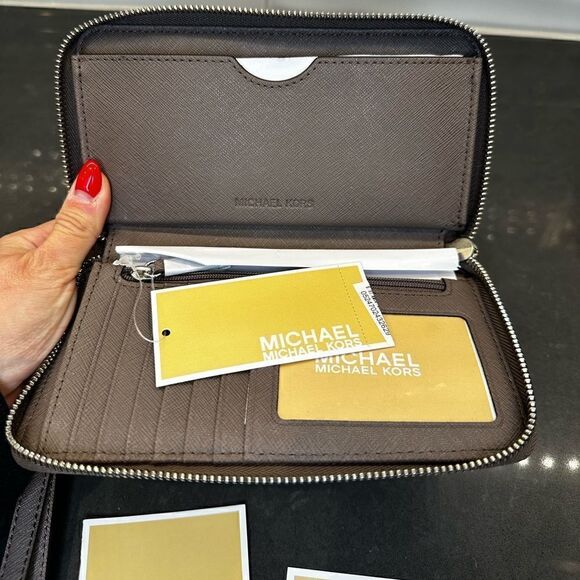 MICHAEL MICHAEL KORS Jet Set Travel Cinder 'Brown' Continental Wallet-NWT - Picture 2 of 4